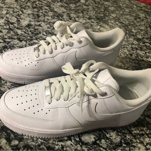White Nike Air Force Ones